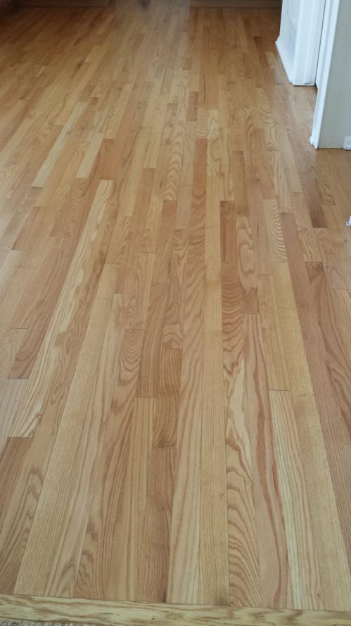 White oak floors resanded